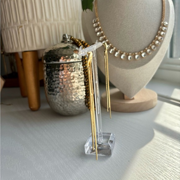 🌟BUY 1 GET 1 FREE🌟 BRAND NEW Minimalist Metal Long Tassel Earrings - Picture 4 of 7